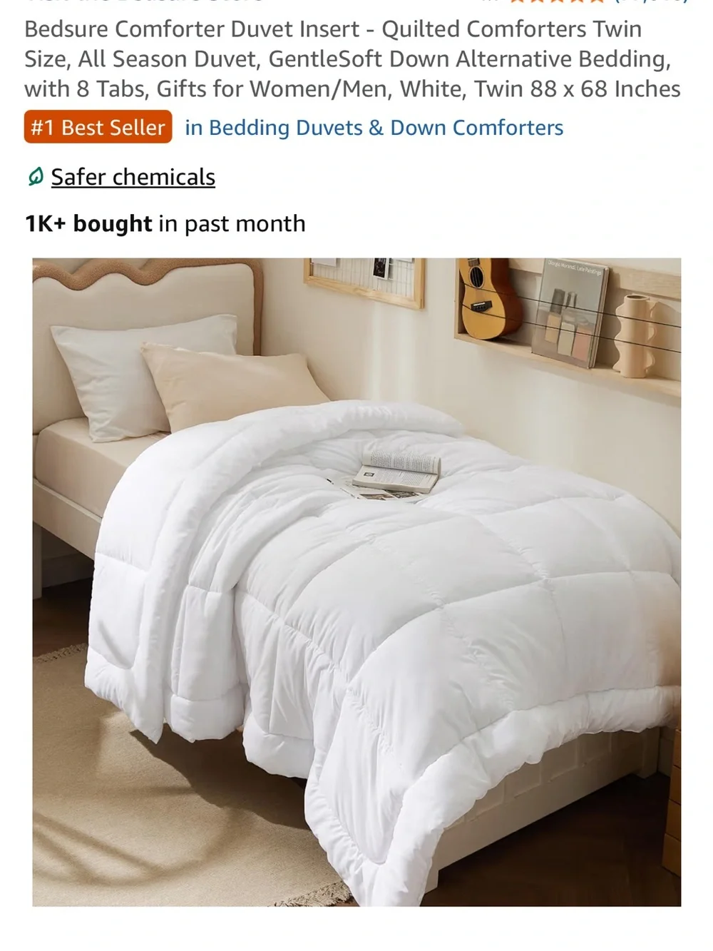 White duvet insert